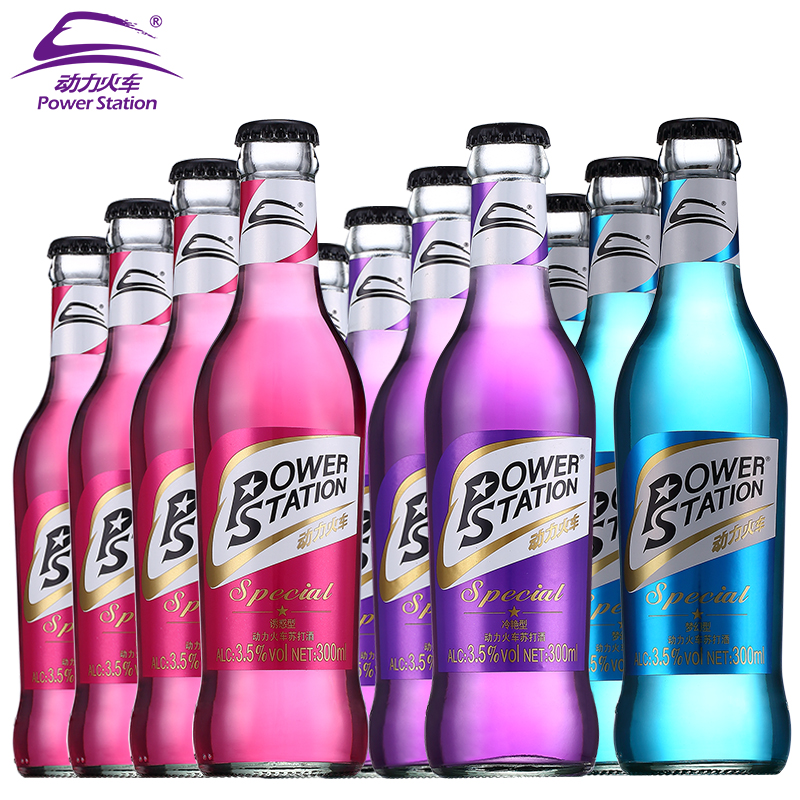 动力火车酒鸡尾酒整箱苏打酒300ml*12瓶装女士3口味混合整箱正品