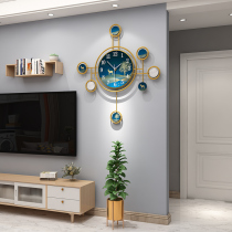 Nordic watch wall clock living room modern simple household wall decoration wall clock Fashion light luxury atmosphere silent clock