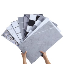Self-adhesive Plaid Nordic wall stickers cement wall renovation waterproof tile stickers kitchen aluminum foil stickers wear-resistant floor stickers