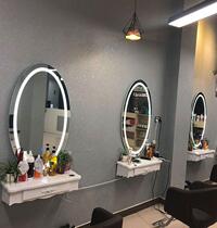 Thickened household haircut with defogging mirror wall-mounted waterproof fitting mirror with light European-style beauty salon mirror table tool