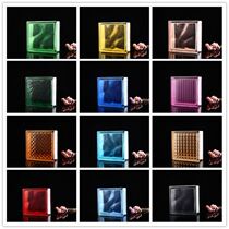 TV wall bright transparent outer color hollow glass brick primary color mosaic wall brick brick wall ice crystal pattern art green