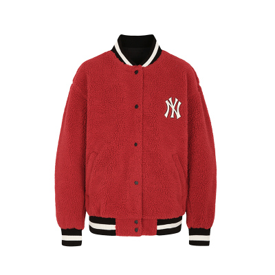 MLB棒球服保暖休闲百搭个性夹克外套情侣款mlb摇粒绒棒球服