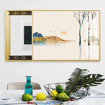 New Chinese-style electric meter box decorative painting modern minimalist punch-free distribution box blocking switch box hanging painting high-end atmosphere