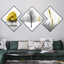 Nordic living room sofa background wall decoration painting modern minimalist polygon corridor porch creative hanging painting black and white