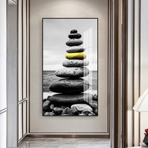 Entrance decoration painting modern minimalist vertical version corridor aisle hanging painting entrance high-end atmosphere light luxury wall painting Nordic