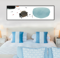 Bedroom decoration painting modern minimalist master bedroom living room background wall painting horizontal version abstract crystal porcelain surface bedside painting light luxury