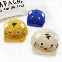 Baby hat spring cute little tiger 3-6-12 month baby hat soft eaves flip toddler hat childrens cap