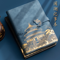 National Tide Notebook Thicken a5 Brief Notepad Business Leather Face Work Conference Record This Custom print logo Ultra Thick University Student Stationery 2022 New