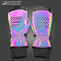 21 mushroom head dooreek colorful reflective ski gloves