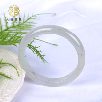 Big Jubilian Burmese Jade natural Class a Jade glutinous ice floating yellow feat bracelet noble concubine women Taobao live