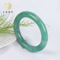 Big Jubilee Burmese Jade natural Class a Jade glutinous ice full green round bracelet children Taobao live