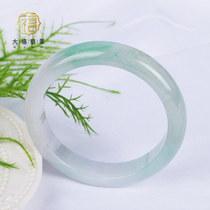 Big Jubilian Burmese Jade natural a-waxy ice seed green jade bracelet sub-Imperial Concubine women Taobao live broadcast
