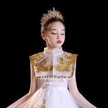 Girl Crown Headwear 2021 New Princess Crown Golden Childrens Birthday Hair Accessories Model catwalk dress accessories