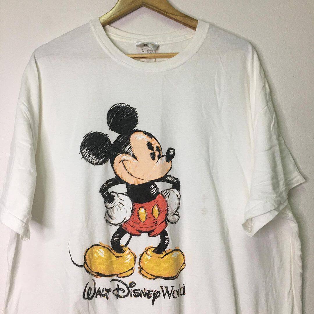 Одежда модная солнца защиты 美式古着vintage 米老鼠休闲趣味设计感百搭短袖t恤街拍ulzzang
