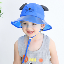 Baby sun-shading hat spring and summer thin section cartoon male and female child great hat peak summer children sunscreen sun fisherman hat tide