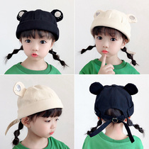 Childrens hats spring and autumn male and female baby landmain hat Korean Street tide hip hip hat baby melon skin thin