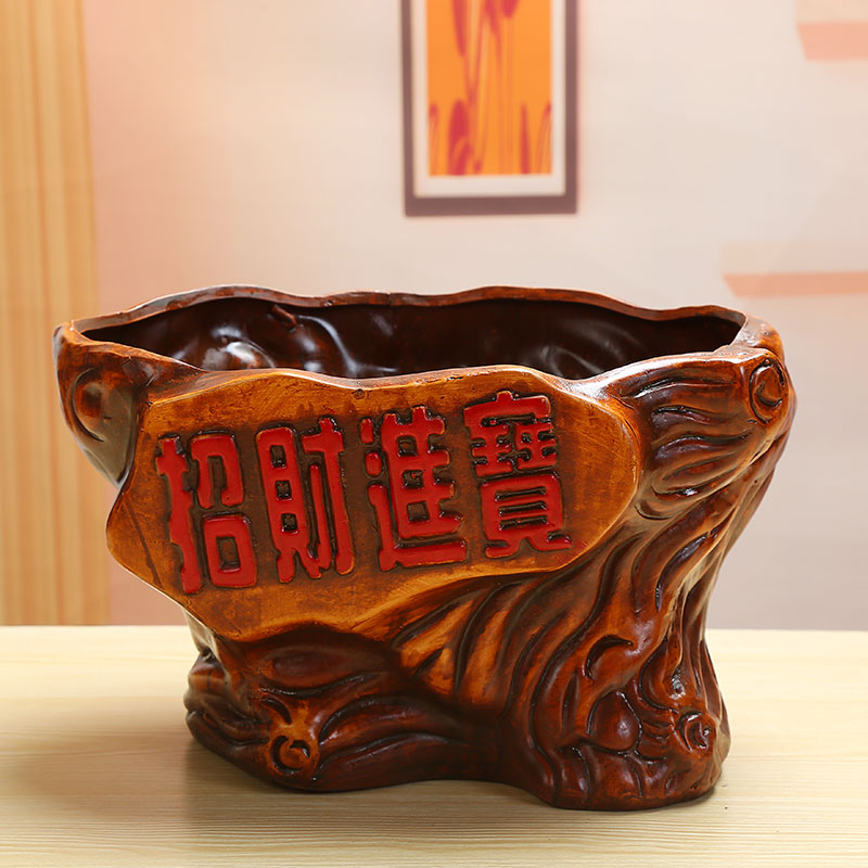 European extra large fortune ceramic banyan tree flower pot pot sitting room riches and honour auspicious ganoderma lucidum bonsai place flowerpot