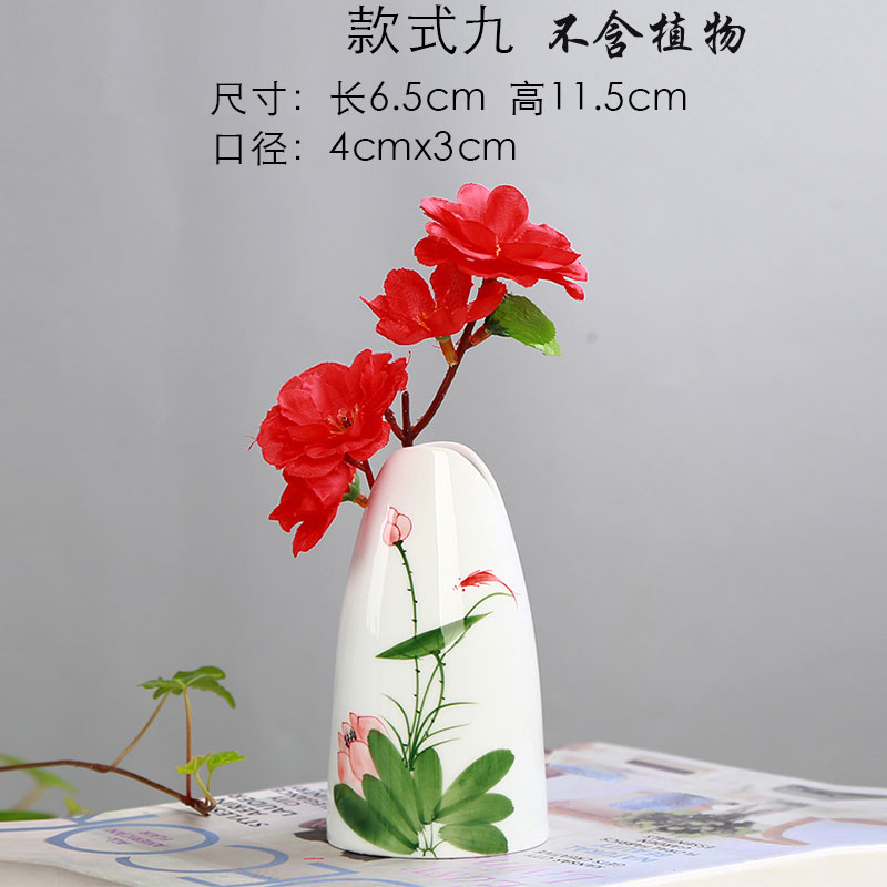 White vase hand - made celadon ceramics flowerpots indoor dry flower adornment desktop furnishing articles bottle water raise hydroponic the plants