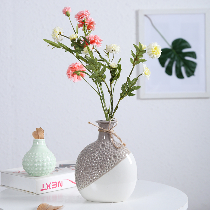 Without hole, hydroponic indoor ceramic vase desktop furnishing articles decorative vase dried flowers flowers all over the sky star, ceramic vase