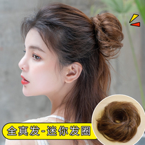 Wig ball head female Hairband fluffy half ball head real hair curl Hairband hair