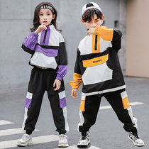 Childrens hip-hop performance clothing six-one girls ghost dance sports suit spring primary school boys hip-hop clothing trend