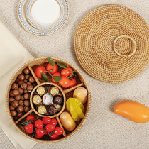 Creative Vine choreography Nut Basket Nordic Snack Candy Box Living Room Home Wooded with lid dried fruit melon tray