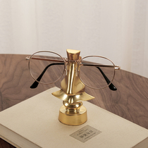 Nordic Light Extravagant Brass Spectacle Frame Swing Piece Creative Modern Book Room Desk Bedroom Bed Head Cabinet sample room Soft Deco
