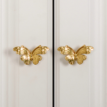Brass Light Lavish Butterfly Handle Animal Dragonfly Nordic Cupboard Wardrobe Drawers Golden Single Hole Door Handle room