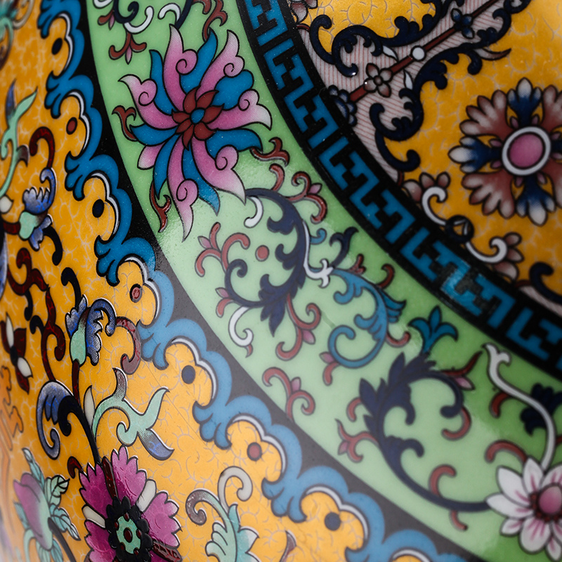 Jingdezhen ceramics European - style colored enamel of large vases, flower, flower arranging, the sitting room TV ark adornment furnishing articles