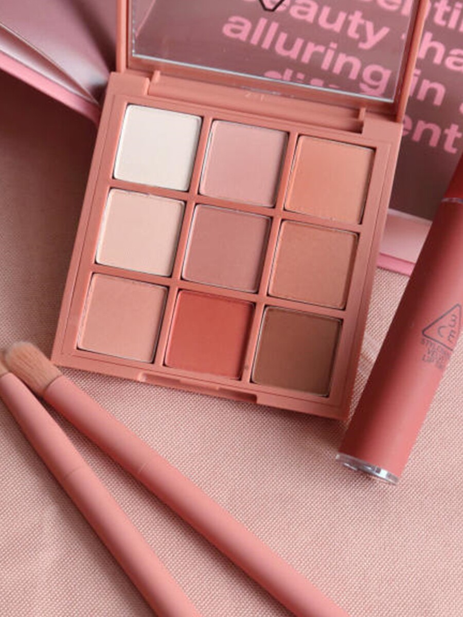 3ce干枯玫瑰色棕九宫格眼影盘