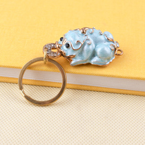 Korean creative fortune Jinbao rhinestone Lucky Bag car keychain womens bag pendant key chain mens gifts