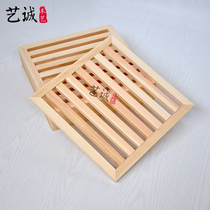 Bakery toast bread tray baking solid wood grille pastry soft loading thickness 11MM log customization