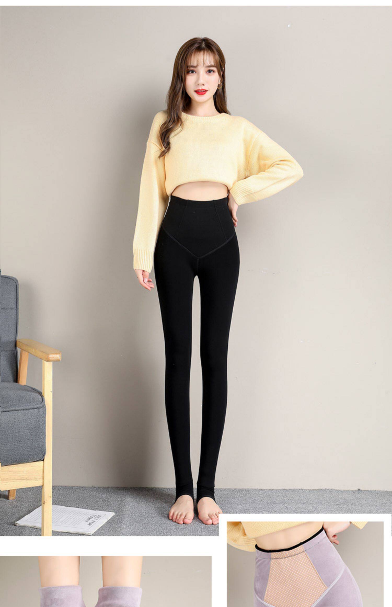 打底裤女秋冬季加绒加厚外穿 踩脚东北特厚绒裤保暖一体棉裤加长