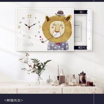 Meter box decoration Nordic air switch box blocking modern clock black and white art electric box painting dandelion