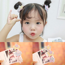 Child Fun Kids hair girl hairpin headdress girls hairclip Princess cute stars clip baby card