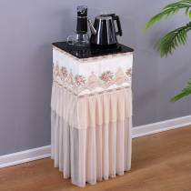 Manben tea bar dust cover Lower water bucket drinking water dispenser hood embroidered lace tea bar Top cover towels with money