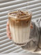 INS Ice American Latte Coffee Cup 간단한 패션 절묘한 고급 고급 수직 스트라이프 유리 가정용 컵 INS Ice American Latte Coffee Cup 간단한 패션 절묘한 고급 고급 수직 스트라이프 유리 가정용 컵