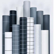Gray thickened wallpaper wallpaper self-adhesive waterproof moisture-proof bedroom dormitory wardrobe sub-desktop furniture renovation wall sticker