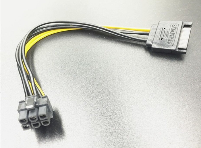 sata电源线一分二6p转ide4 10 12p针主板固态硬盘连接