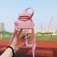 Taiwan green shell large-capacity water cup kettle outdoor portable sports large water cup with straw plastic water bottle space cup Taiwan green shell large-capacity water cup kettle outdoor portable sports large water cup with straw plastic water bottle space cup