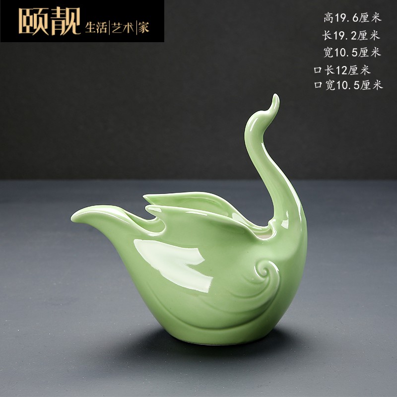 Celadon hand - made contracted creative fleshy flowerpot ceramic plant meat meat small basin clearance specials zhuang zi indoor move