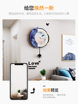 Net red wall clock living room clock Nordic light luxury decorative clock home fashion wall creative personality Wall Wall watch