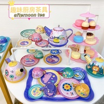 Childrens simulation teapot afternoon tea cup toy girl House kitchen 5 set 3-year-old boy birthday gift