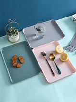 Tea plate Living room cup cup tray household rectangular cup cup teacup disk fruit plastic in Nord