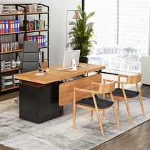 LOFT Nordic solid wood boss desk president desk industrial style general manager desk simple office computer desk