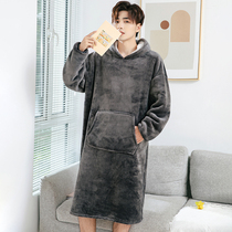 Fall and Winter Mens Sleepers Code Coral Velvet Slowy Lazy Hat Homes Wear Outside