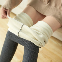 Super thick extra thick northeast lamb velvet leggings womens winter all-in-one pants plus velvet thickened high waist wear warm cotton pants
