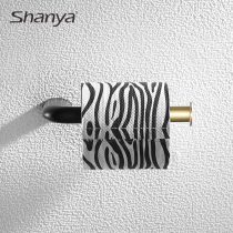 Nordic light luxury all-copper bathroom brass paper towel rack Punch-free toilet roll paper tube rack Toilet paper toilet paper rack
