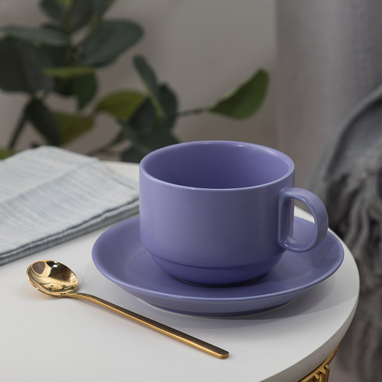 ceramic coffee cup and dish sending spoon european style small luxury simple home afternoon tea cup elegant light luxury set gift