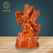 Rosewood pine crane ornaments solid wood carving mahogany root carving crafts home decoration congratulations birthday gifts